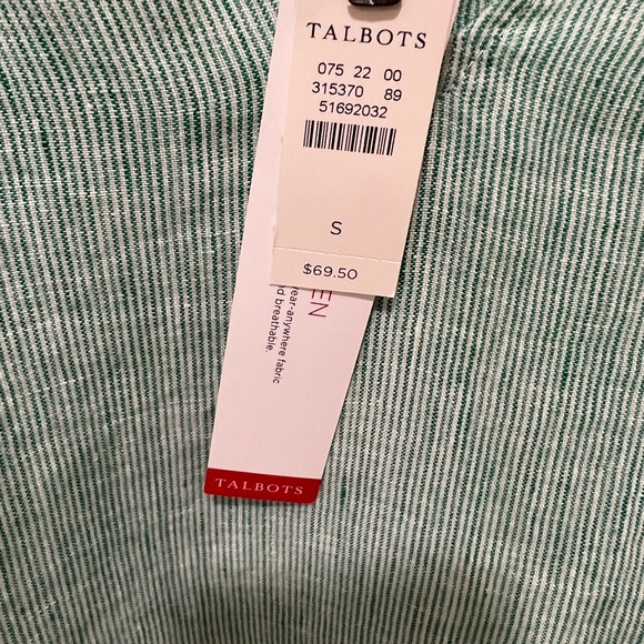 Talbots 100% linen long sleeves top - Picture 4 of 5